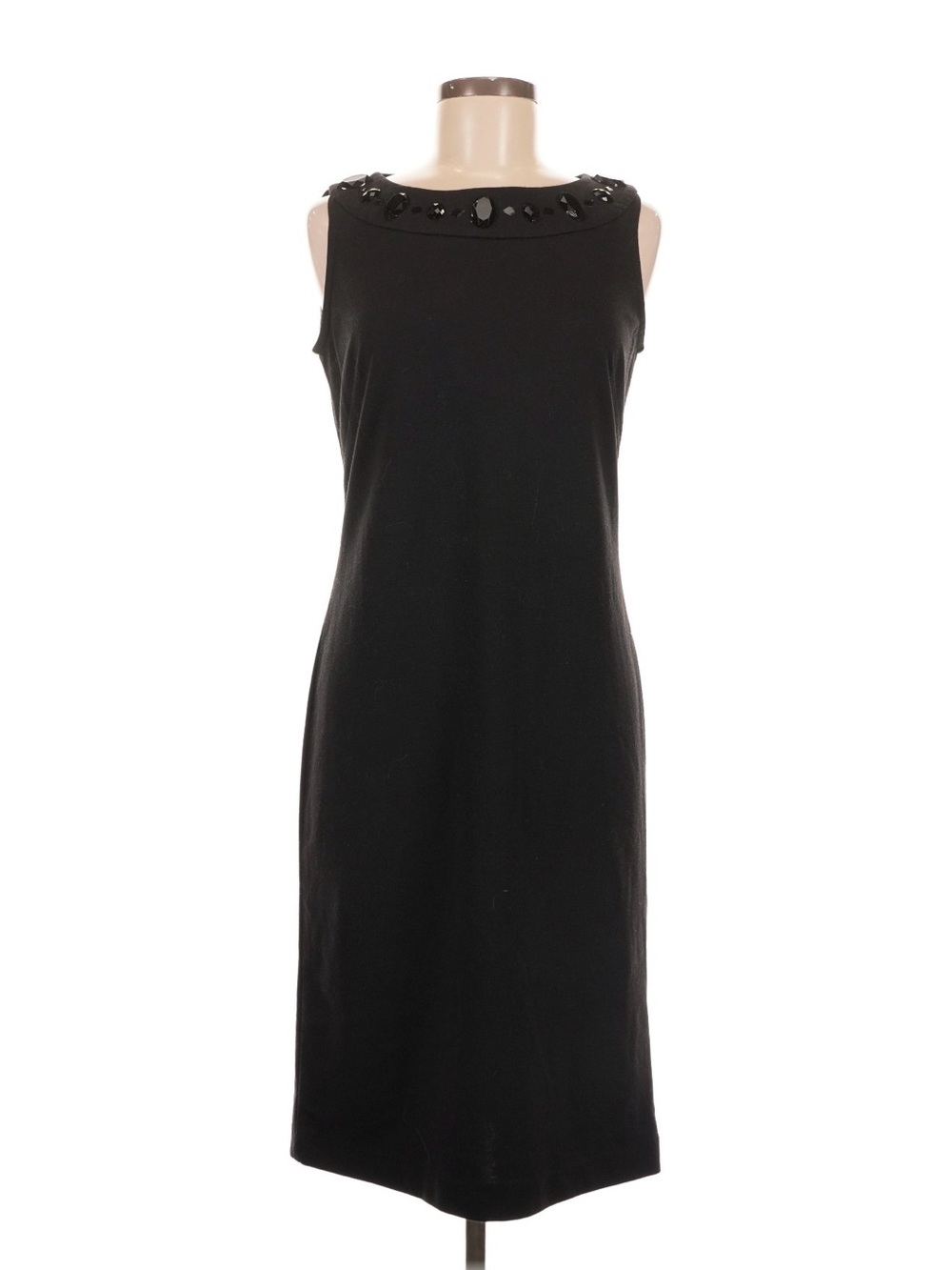 Vintage Oscar by Oscar de la Renta Black Jeweled Sheath Dress (LBD)— Size 6
